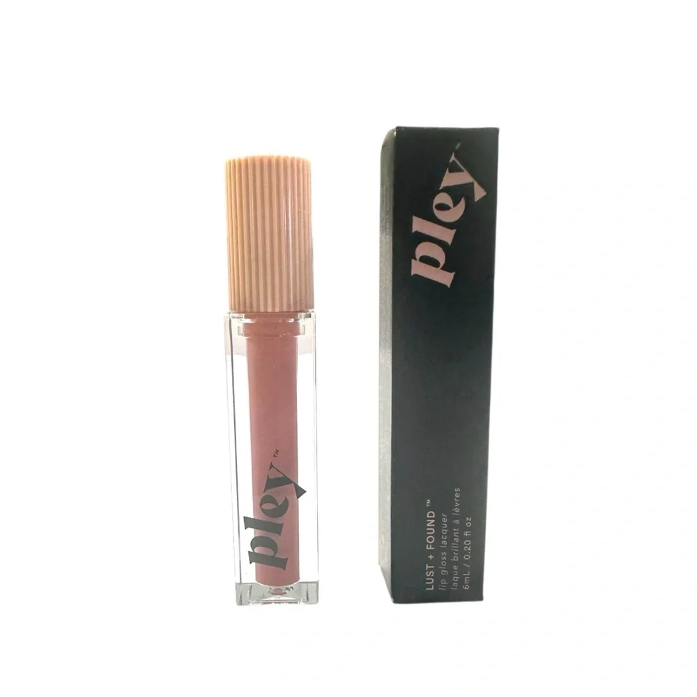 Pley Beauty Lust + Found Glossy Lip Lacquer - Shade Ethel‎ (Nude Rose) NIB